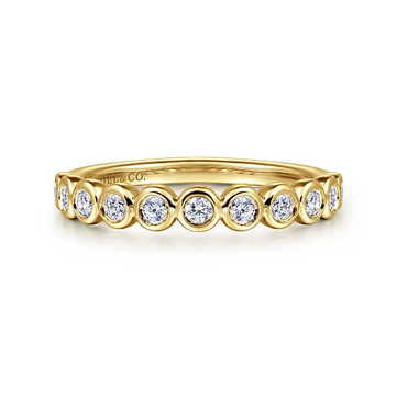 14K Yellow Gold .25Carat TW Diamond Anniversary Band